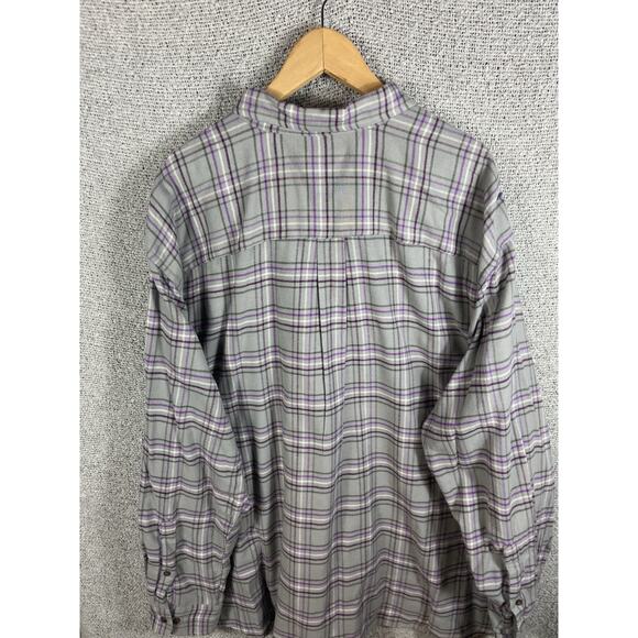 HB Harbor Bay Flannel Shirt Big Tall Men’s 3XLT 100% Cotton Cabincore Cozycore - Picture 4 of 7